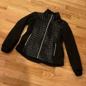 Halifax Traders Women's Black Quilted Jacket performance thumbhole cuffs Large